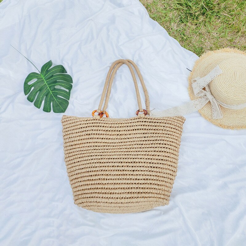 Klasická tkaná plážová taška