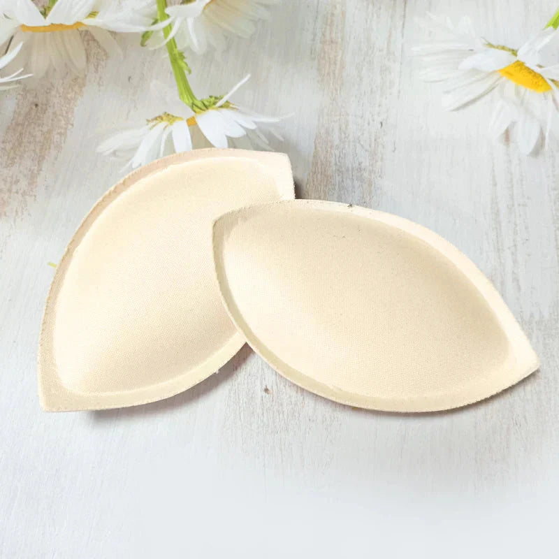 Klasické kapkovité látkové vložky do podprsenky