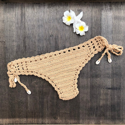 Háčkované plavecké kalhotky s úvazky