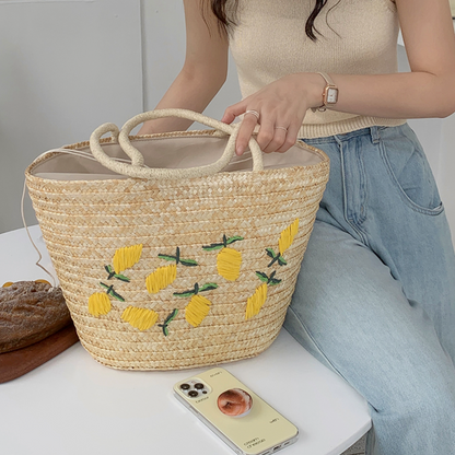 Citronová plážová taška