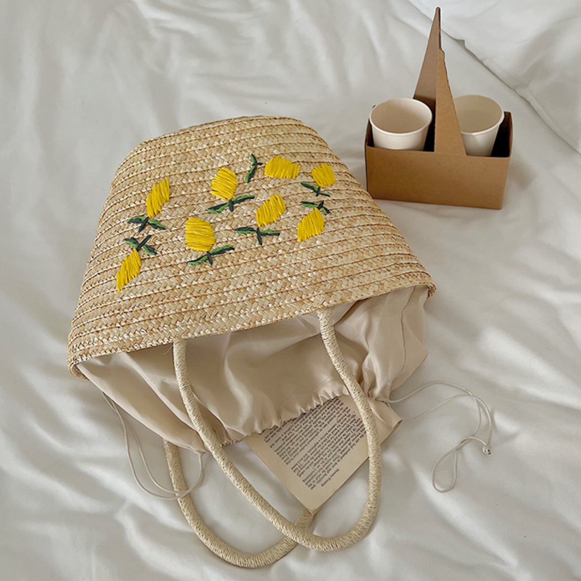 Citronová plážová taška