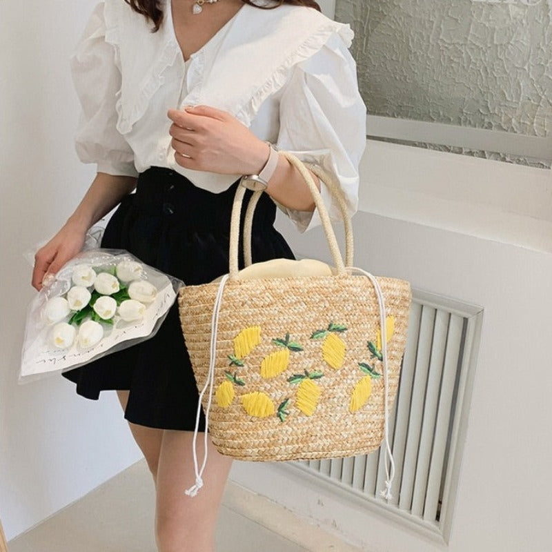 Citronová plážová taška