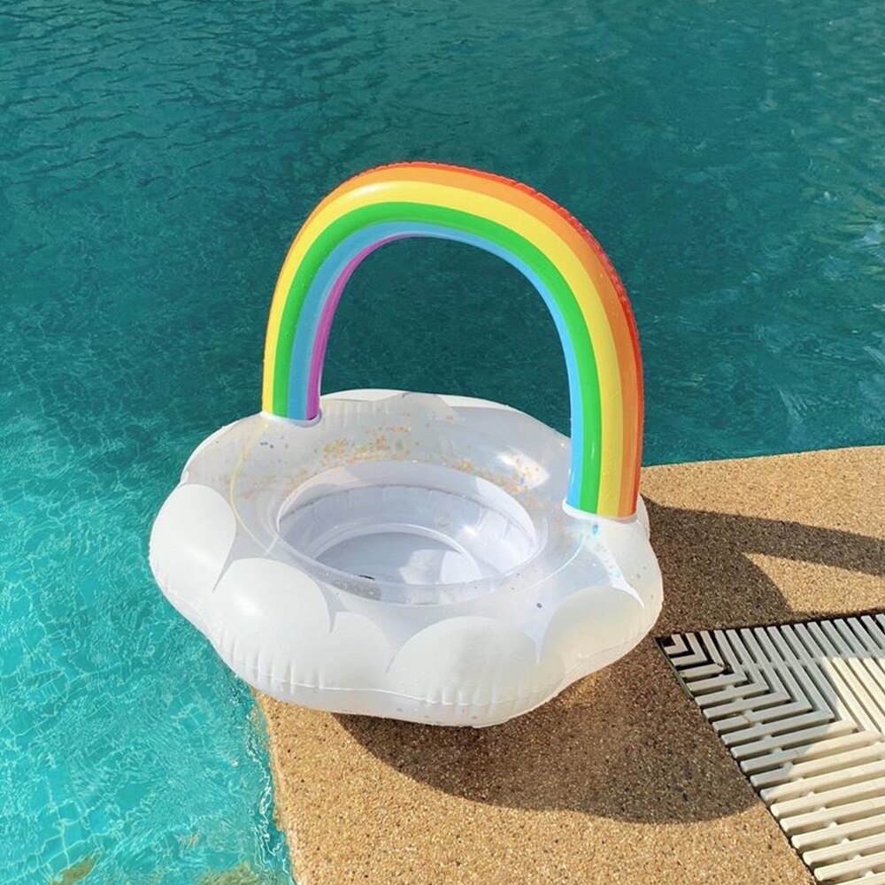 Nafukovací plavecký kruh s duhou pro děti