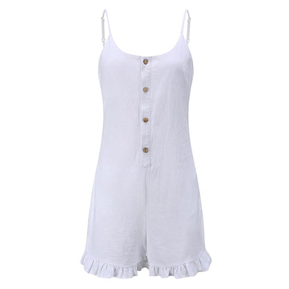 Overal na knoflíky s volánky