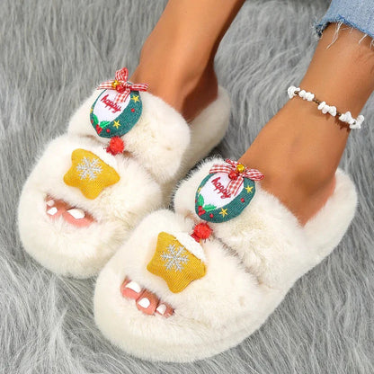 Nadýchané pantofle s vánočním motivem