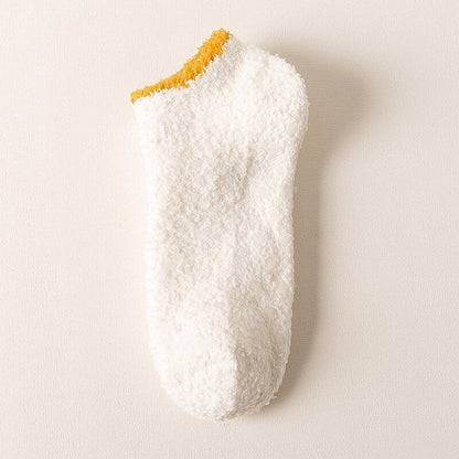 Dámské nadýchané protiskluzové ponožky