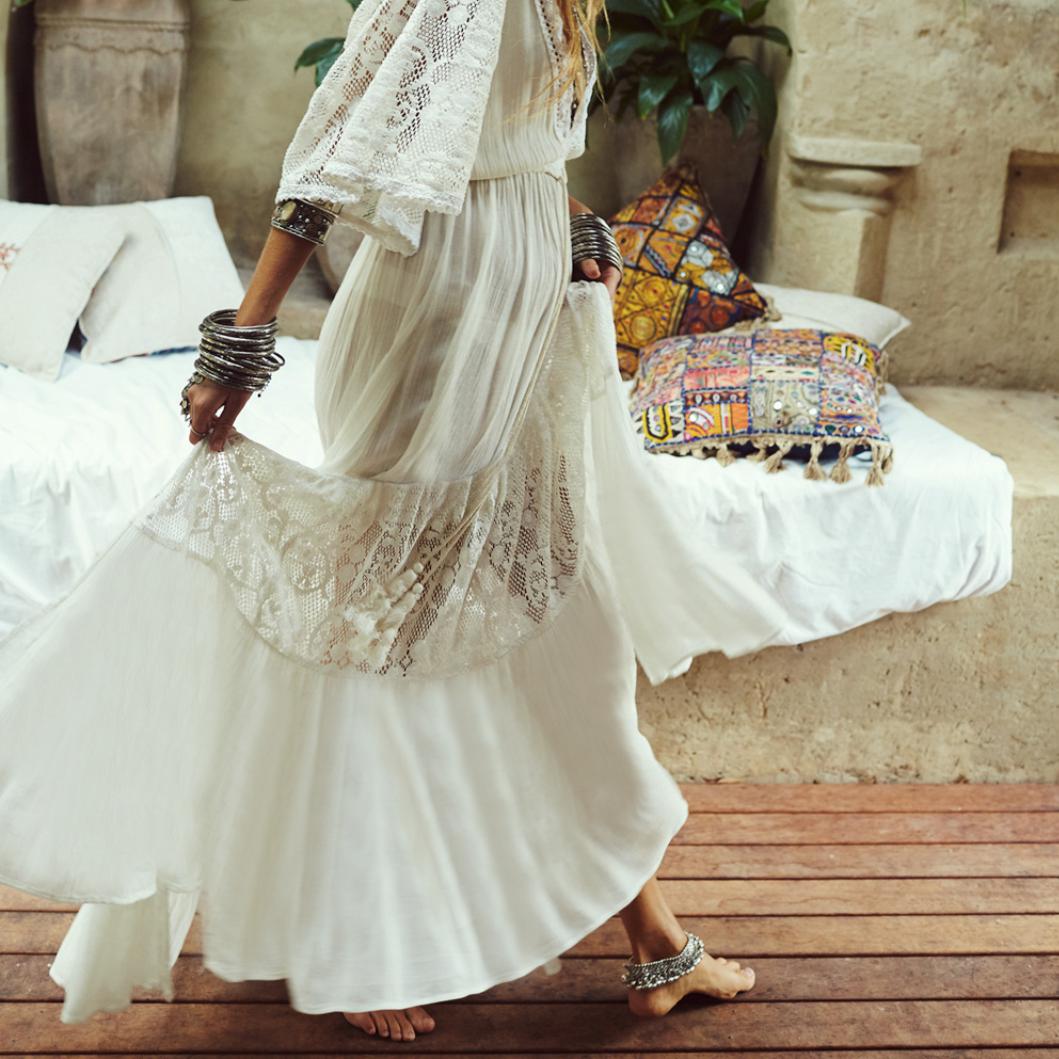 Letní maxi šaty v boho stylu