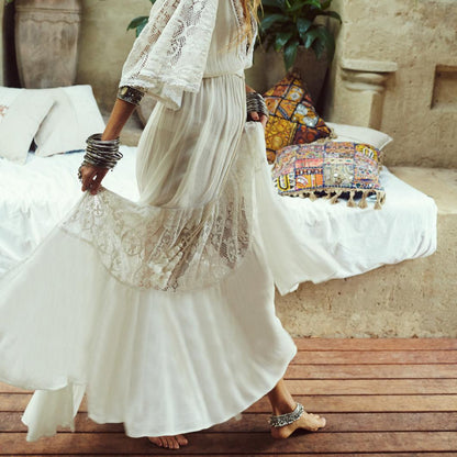 Letní maxi šaty v boho stylu