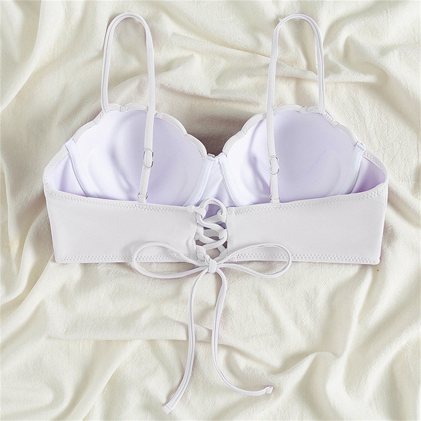 Plavková podprsenka push-up ve tvaru mušle