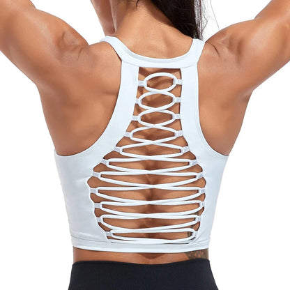 Sportovní podprsenka s ozdobnými ramínky