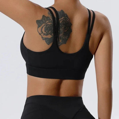 Sportovní podprsenka s ozdobnými ramínky