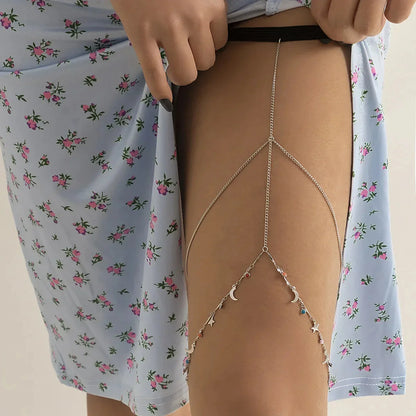 Stehenní šperky s motivem hvězdy a měsíce