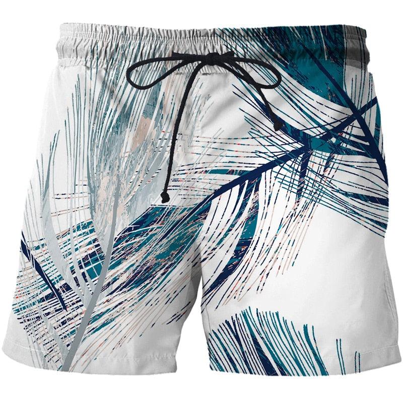 Pánské plavecké kraťasy s abstraktními vzory