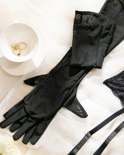 Body se šněrováním vpředu a rukavicemi