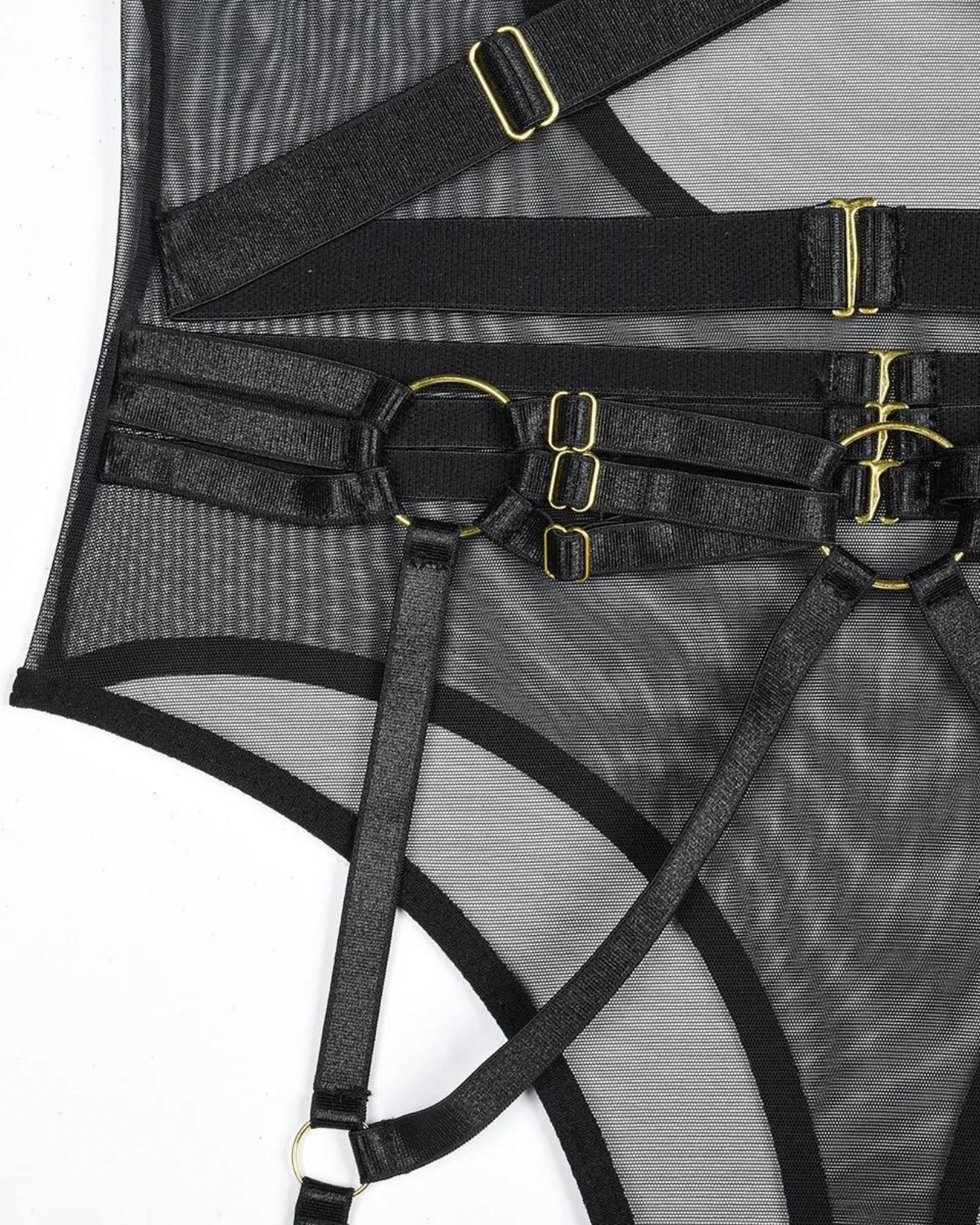 Průsvitné body s ramínky na stehnech