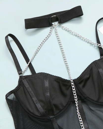 Body s kovovými řetízky a nastavitelnými ramínky
