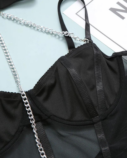 Body s kovovými řetízky a nastavitelnými ramínky