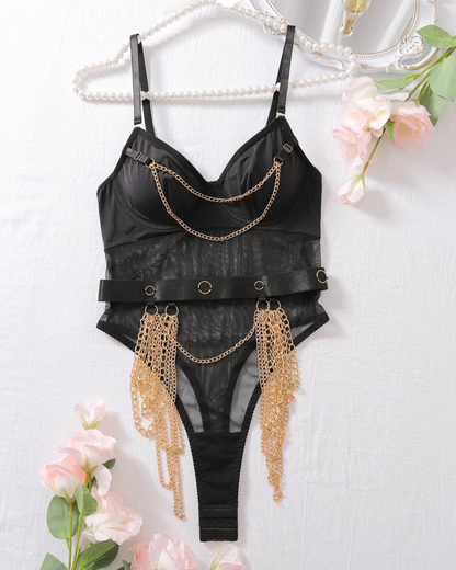 Průsvitné body s řetízky