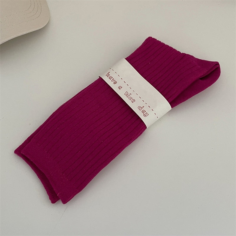 Dámské dlouhé pruhované ponožky