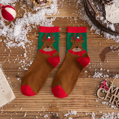 Dlouhé ponožky s vánočním motivem