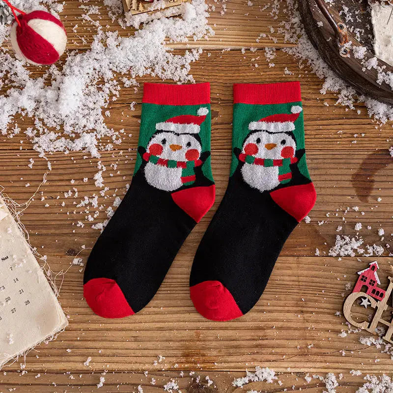 Dlouhé ponožky s vánočním motivem