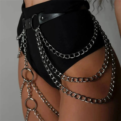 Postroj na pas a stehna s řetězy