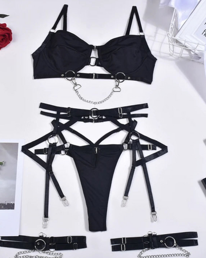 Smyslná sada spodního prádla s nastavitelnými ramínky