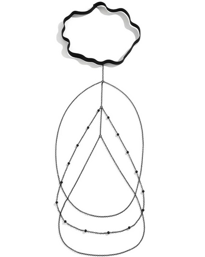 Decentní řetízek na stehno s gumičkou