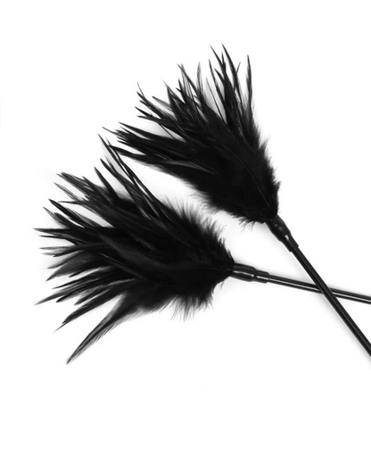 Plácačka s jemným peřím a koženou špičkou