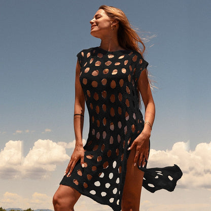 Vzdušný plážový přístřešek s otvory