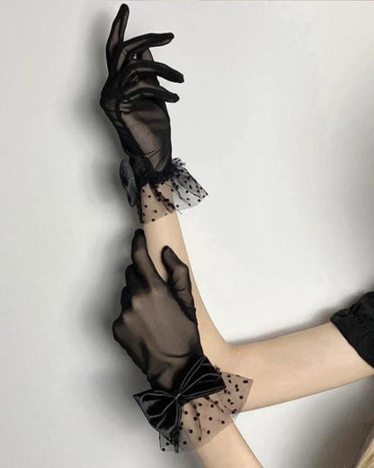 Rukavice s volánky a mašlemi