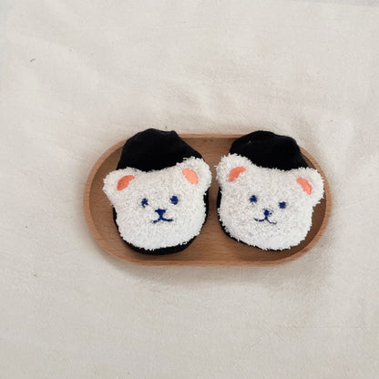 Dětské protiskluzové ponožky s plyšovým medvídkem