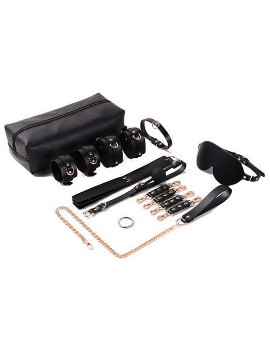 Sada BDSM doplňků s elegantním úložným pouzdrem
