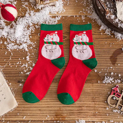 Dlouhé ponožky s vánočním motivem