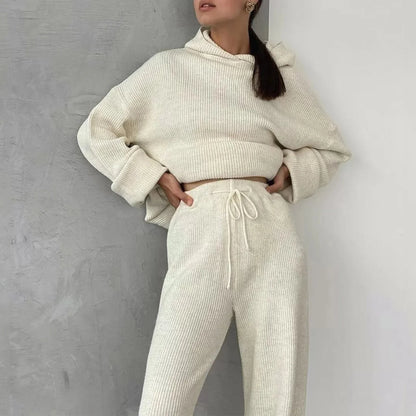 Dlouhá pletená sada domácího oblečení