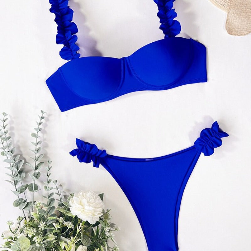 Dvoudílné bikiny s volánky