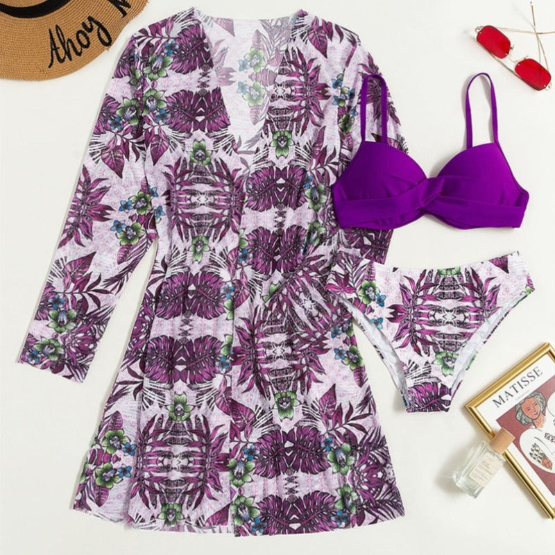 Dvoudílné bikiny s přehozem