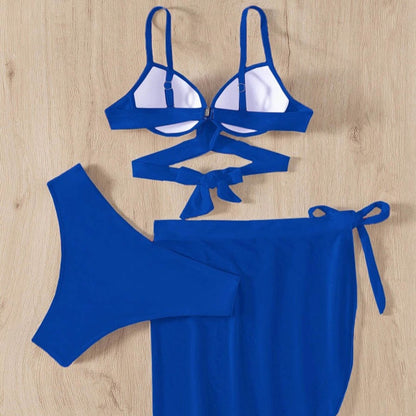 Dvoudílné bikiny s průsvitnou sukní