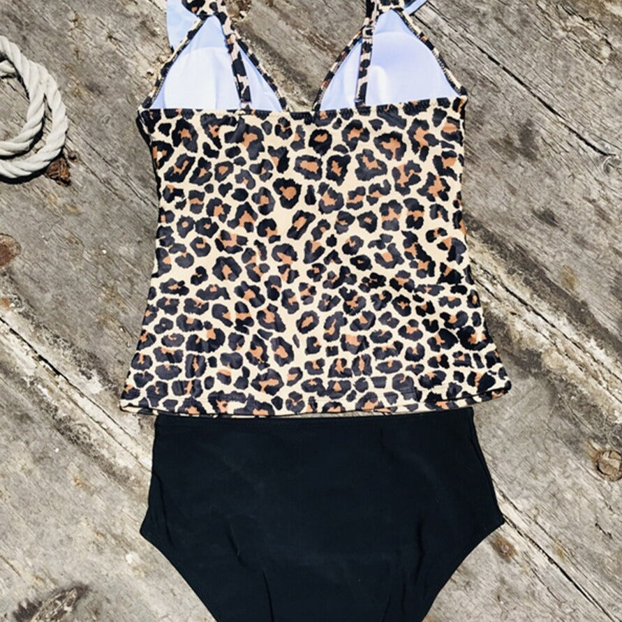 Dvoudílné tankiny s leopardím vzorem