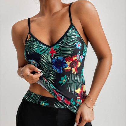 Dvoudílné květinové tankiny plavky