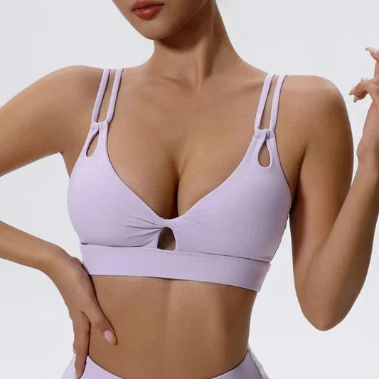 Sportovní podprsenka s ozdobnými ramínky