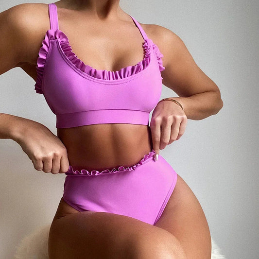 Dvoudílné bikiny s volánky