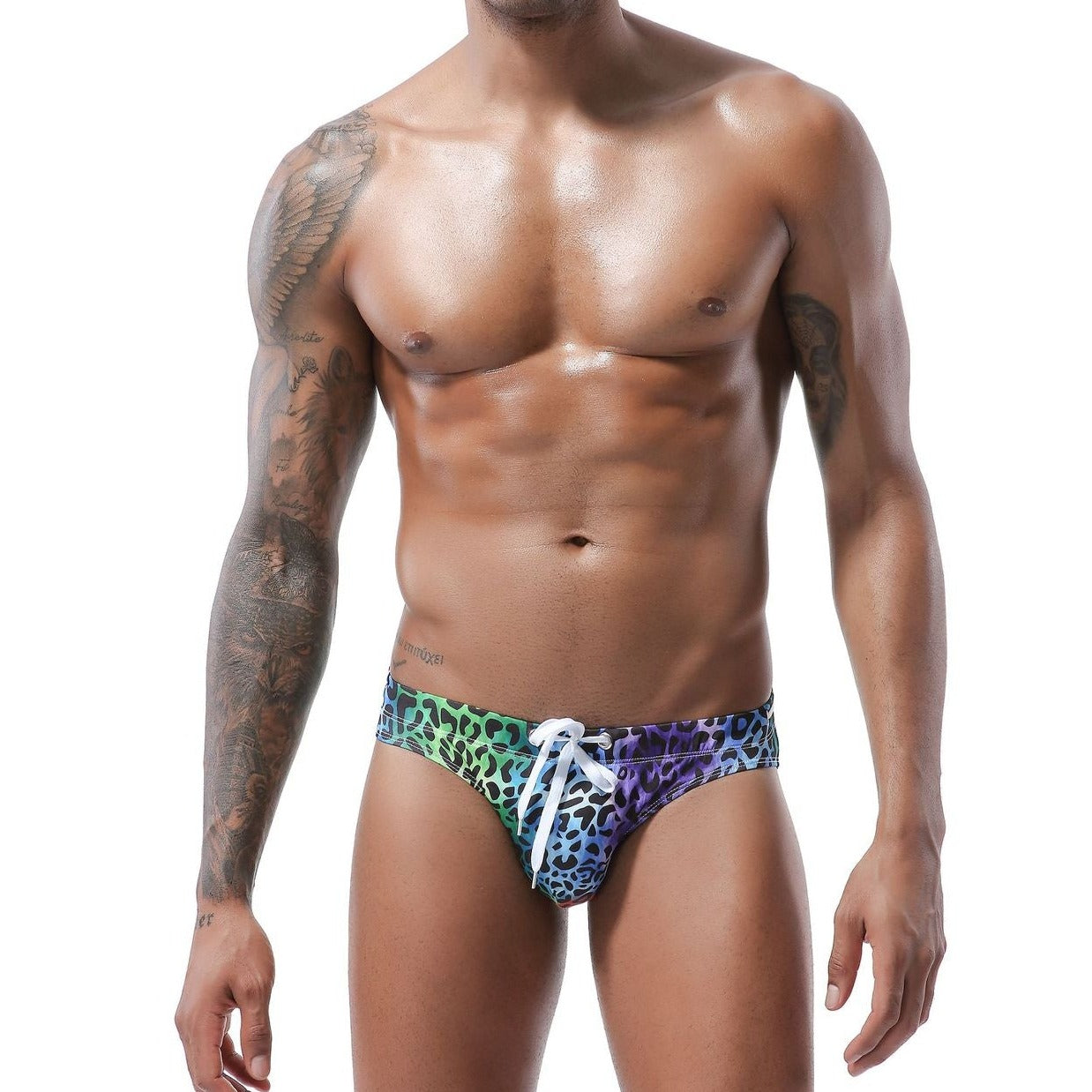 Barevné pánské plavky s úvazy