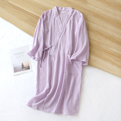 Texturovaný pevný župan s kapsami