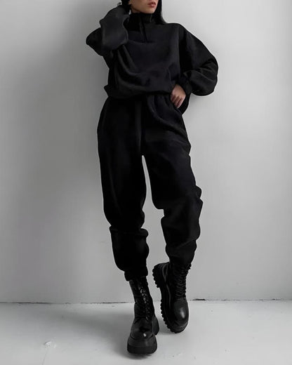 Dlouhá fleecová tepláková souprava