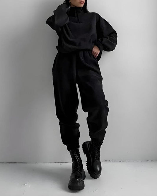 Dlouhá fleecová tepláková souprava