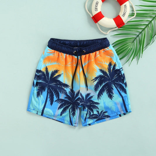 Chlapecké plavecké šortky s motivem palmy