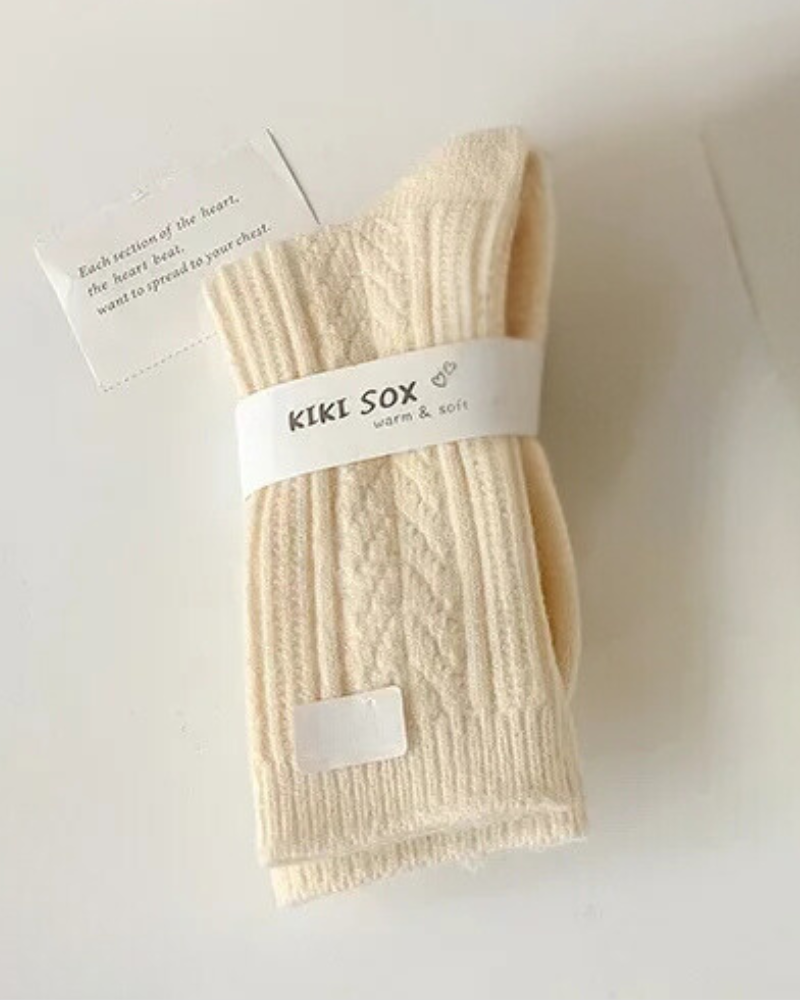 Dlouhé teplé ponožky se vzorem