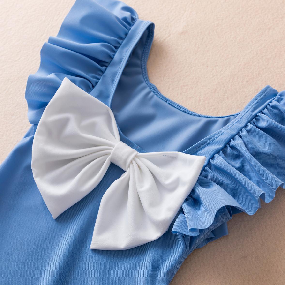 Jednodílné plavky s volánky pro dívky