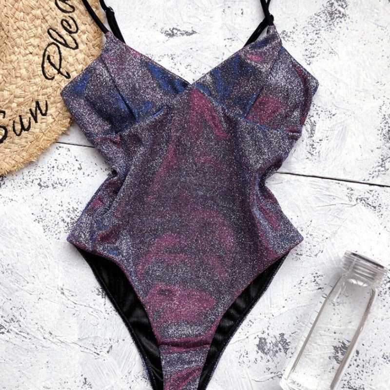 Klasické lesklé jednodílné plavky